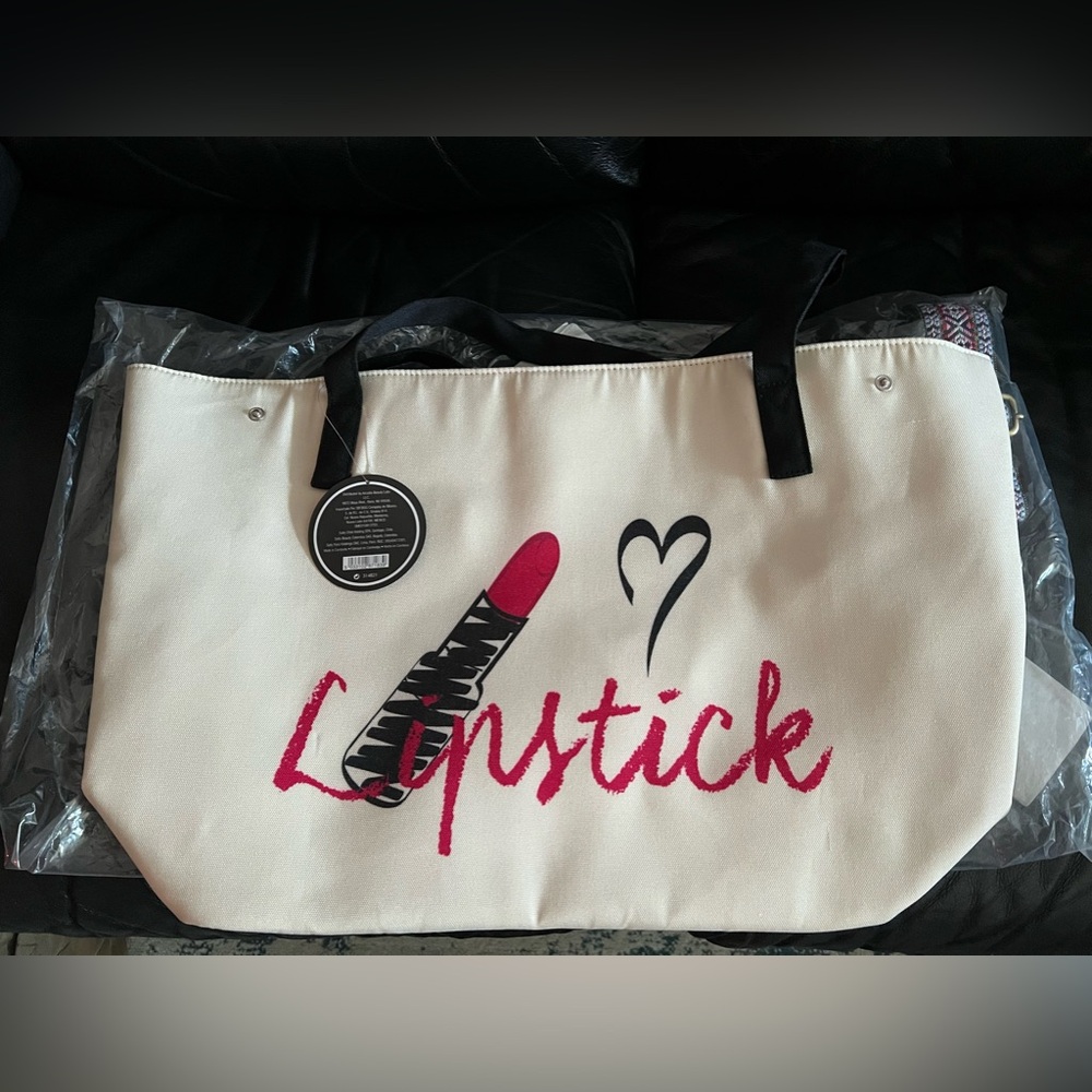 NWT LIPSTICK large tote